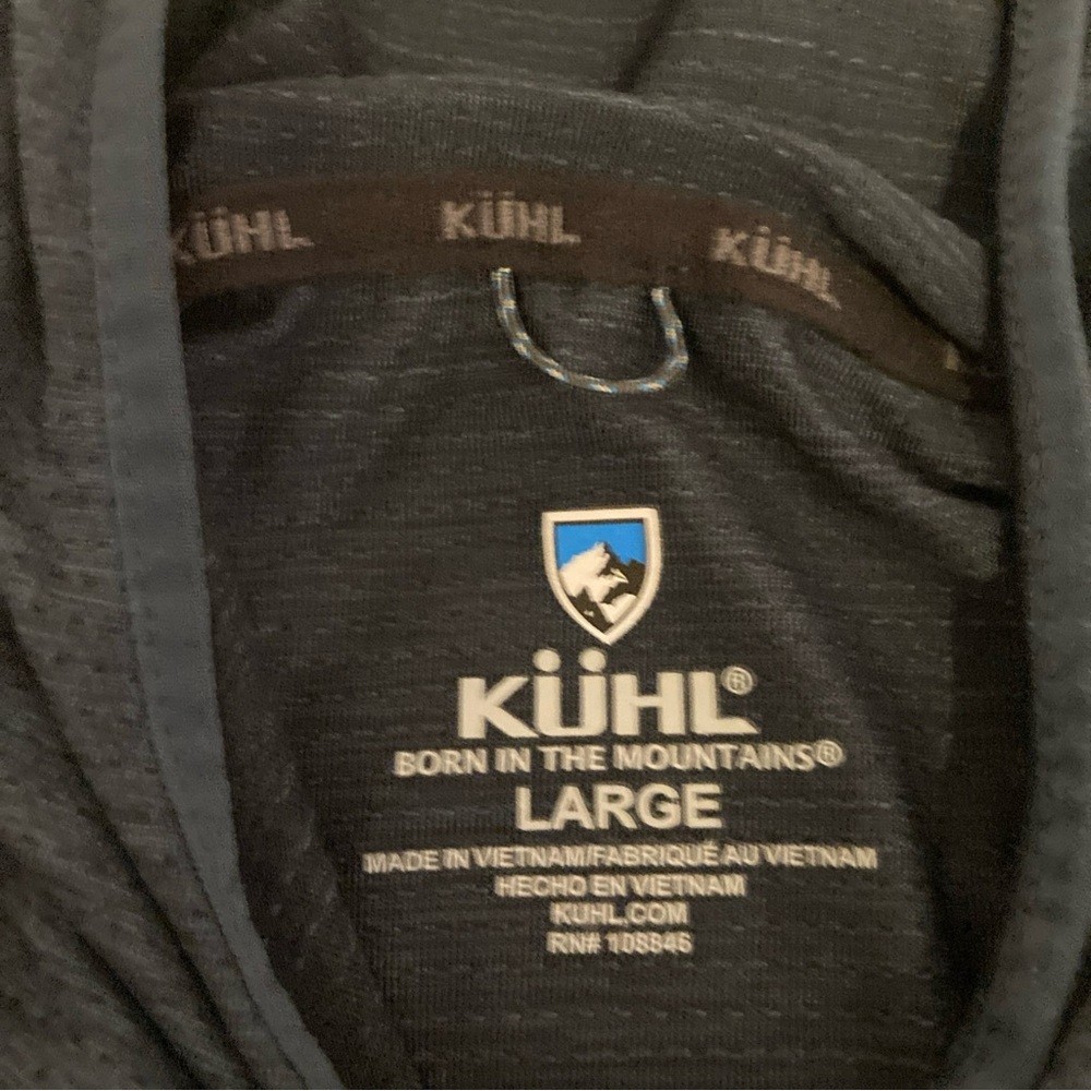 Kuhl Men's lightweight Blue performance Hoodie Size L - Picture 2 of 7